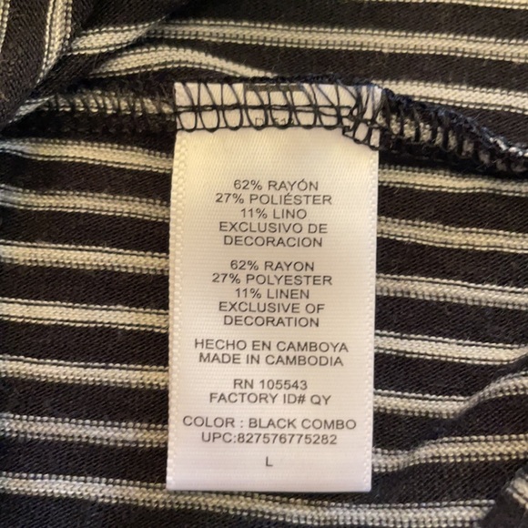 Derek Lam for Design Nation black, white stripe sleeveless rayon/polyester dress - Picture 6 of 8